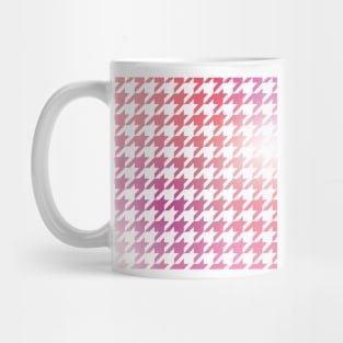 Houndstooth Pattern Pretty in Pink Gradient Mug